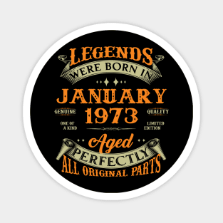 January 1973 50th Birthday Gift Magnet